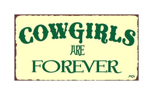 Cowgirls Are Forever Metal Art Sign