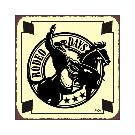 Rodeo Days Metal Art Sign