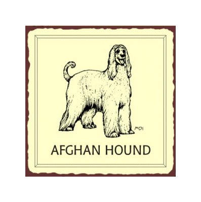 Afghan Hound Metal Art Sign