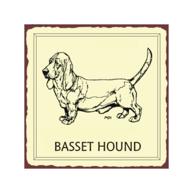 Basset Hound Dog Metal Art Sign