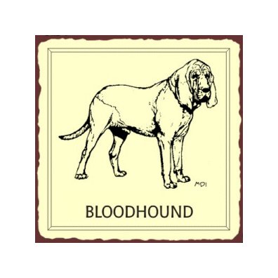 Bloodhound Dog Metal Art Sign