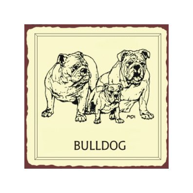 Bulldog Metal Art Sign