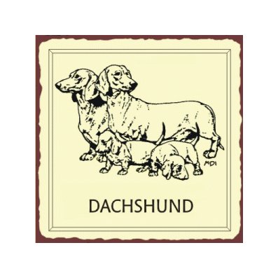 Dachschund Dog Metal Art Sign