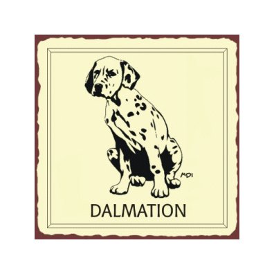 Dalmation Dog Metal Art Sign