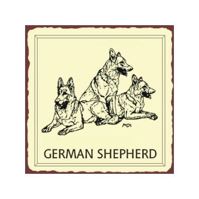 German Shepherd Dog Metal Art Sign