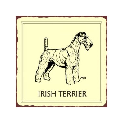 Irish Terrier Metal Art Sign