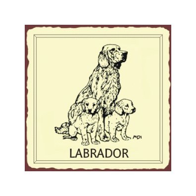 Labrador Dog Metal Art Sign