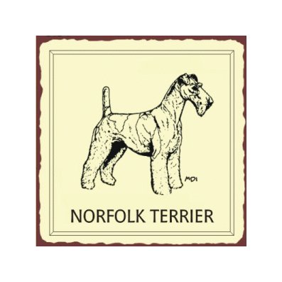 Norfolk Terrier Metal Art Sign
