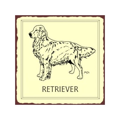 Retriever Dog Metal Art Sign