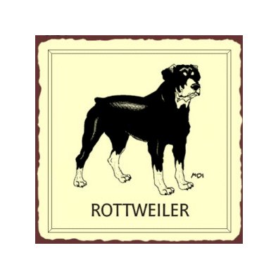 Rottweiler Dog Metal Art Sign