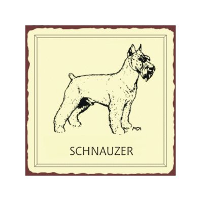 Schnauzer Dog Metal Art Sign