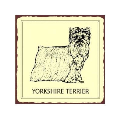 Yorkshire Terrier Dog Metal Art Sign