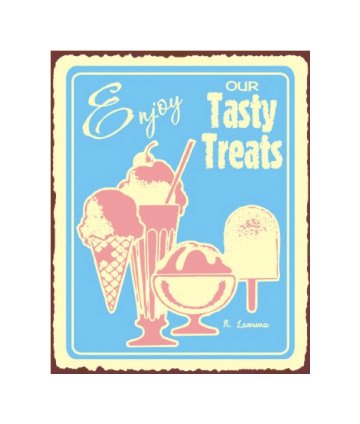 Enjoy Our Tasty Treats Metal Art Sign