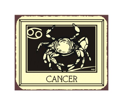 Cancer Zodiac Metal Art Sign