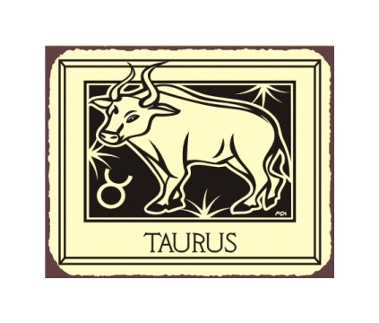 Taurus Zodiac Metal Art Sign