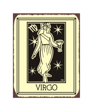 Virgo Zodiac Metal Art Sign