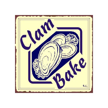 Clam Bake Metal Art Sign