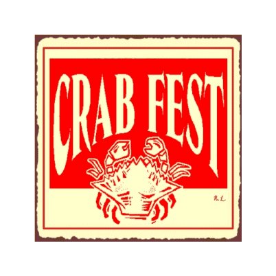 Crab Fest Metal Art Sign