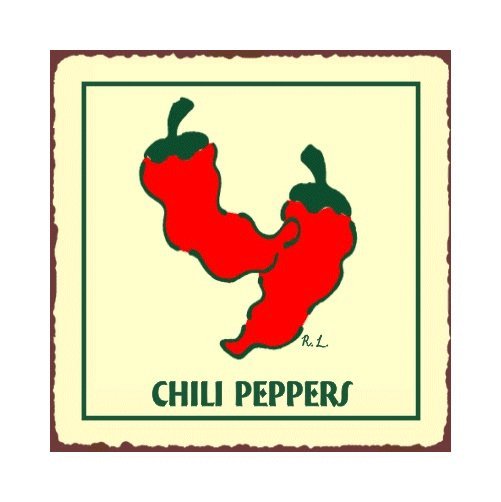 Chili Peppers Metal Art Sign