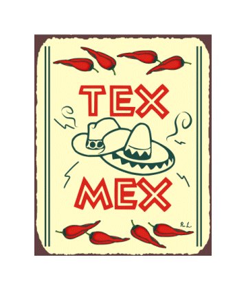 Tex Mex Metal Art Sign