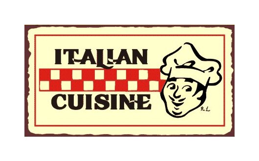 Italian Cuisine Metal Art Sign