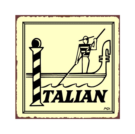 Italian Gondola Metal Art Sign