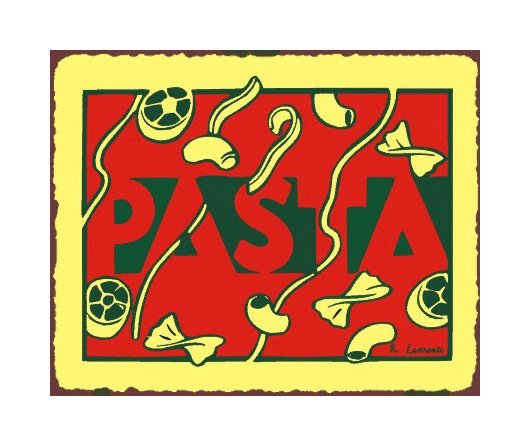 Pasta Metal Art Sign
