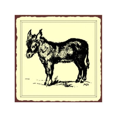 Donkey Metal Art Sign