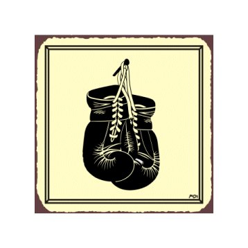 Boxing Gloves Metal Art Sign