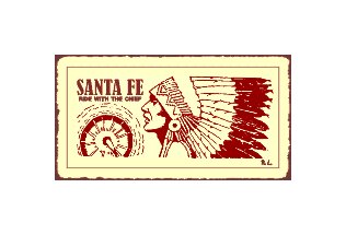 Santa Fe Ride With the Chief Train Sign - Metal Art Sign