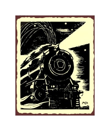 Train Engine - Metal Art Sign
