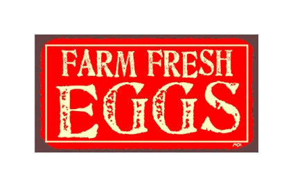 Farm Fresh Eggs - Metal Art Sign