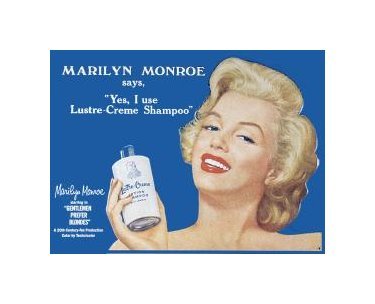 Marilyn Monroe - Lustre Creme Shampoo Tin Sign