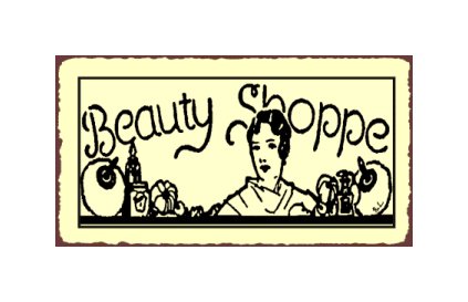 Beauty Shoppe Metal Art Sign