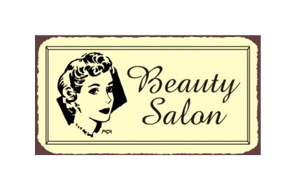 Beauty Salon Metal Art Sign