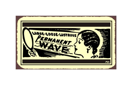 Permanent Wave Metal Art Sign