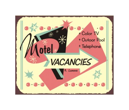 Motel Vacancies - Metal Art Sign