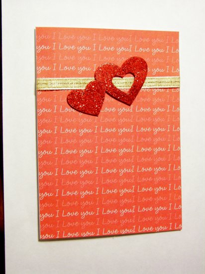 Glitter Heart Valentine - FREE shipping!