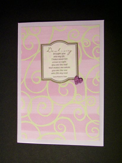 Destiny quote card - FREE shipping!