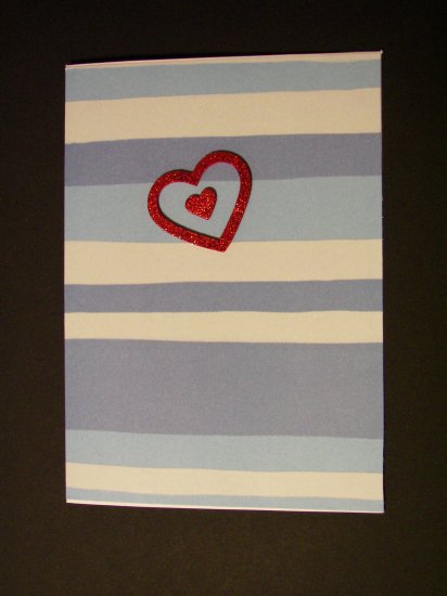 Blue stripe Valentine - FREE shipping!