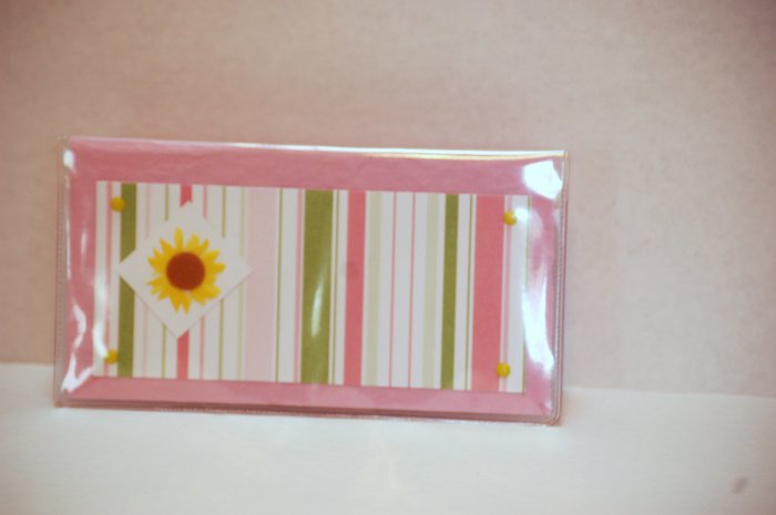 Pink Checkbook cover - FREE shipping!