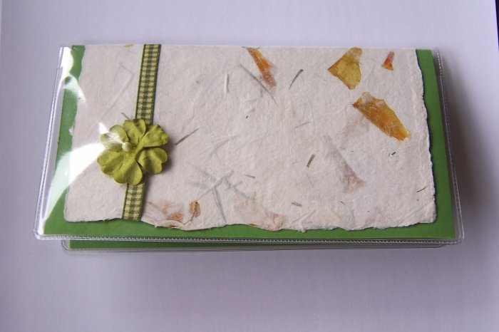 Green Checkbook Cover