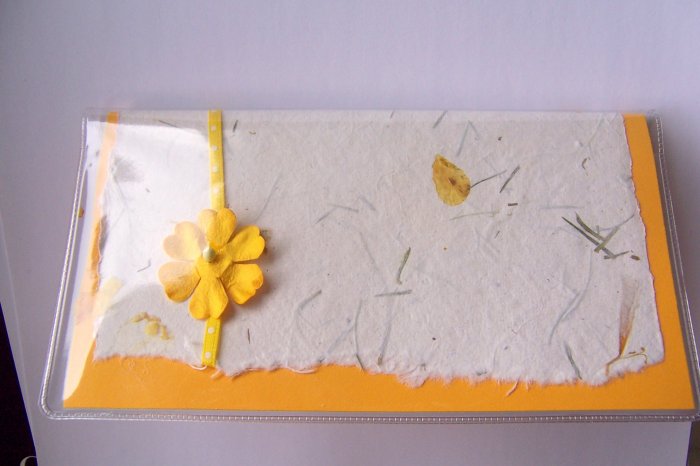 Yellow Checkbook Cover - FREE shipping!