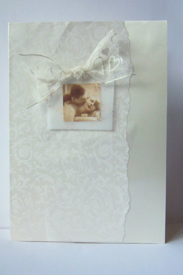 Ivory Wedding Card - FREE shipping!