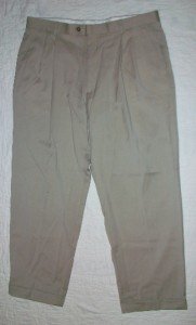 NWT Tasso Elba Khaki Pants Cashmere 37 x 28.5 $150 NEW