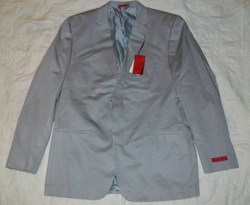 NWT Alfani Gray Cotton Blazer Jacket 44 L $250 NEW