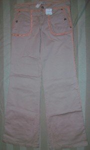 NWT PAOLA FRANI Wide Leg Pink Chino Pants 42 6 $358 NEW