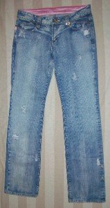 NEW DIAMANT Stressed Rhinestone Jeans 31 34 x 33 $588