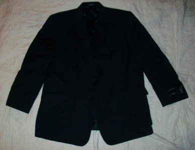 NWT Alfani Blue 100% Wool Blazer Jacket 48 R $325 NEW