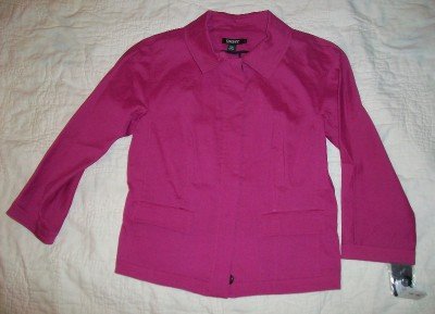 NWT DKNY Pink Button Front Blazer Jacket 2 $395 NEW